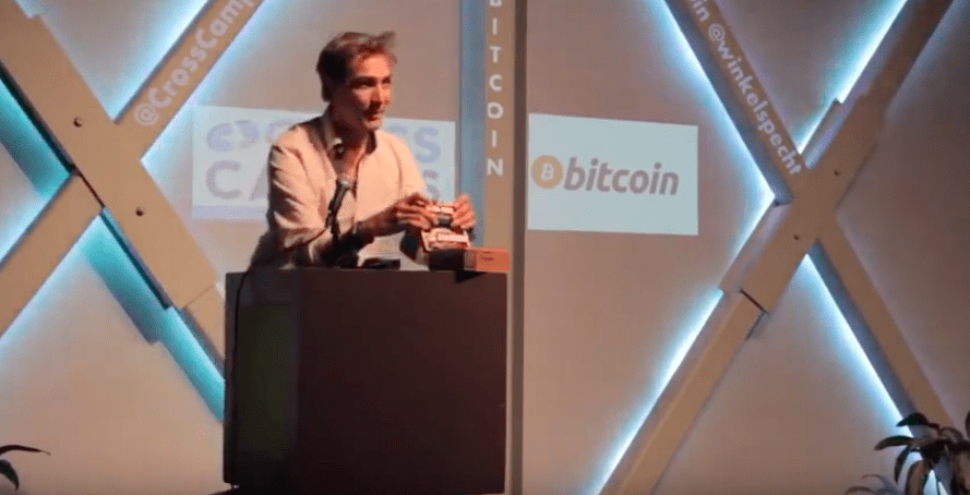 Gray Bright speaking at Cross Campus on Bitcoin in 2014