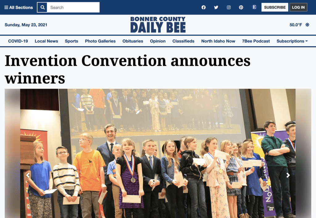 Bonner County - Invention Convention announces winners