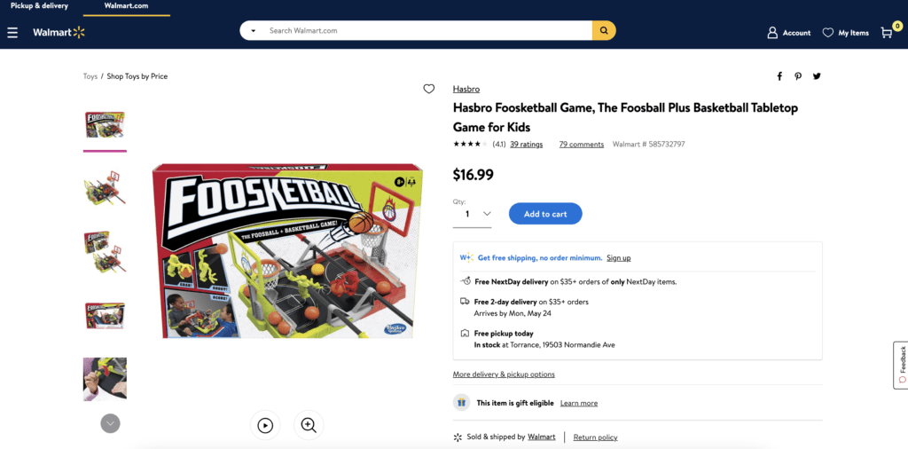 Foosketball Game - Walmart