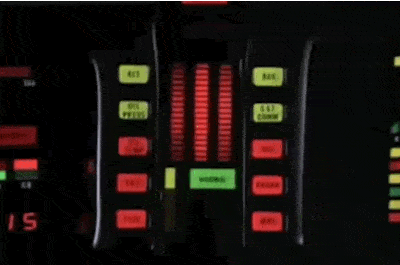 Knight Rider KITT car display with LED's moving in a GIF