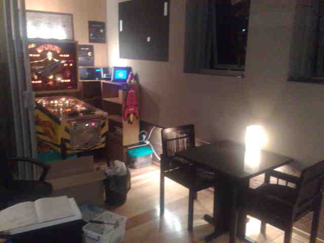 Gray Bright Sydney Apartment with pinball machine and PONG artwork from Atari