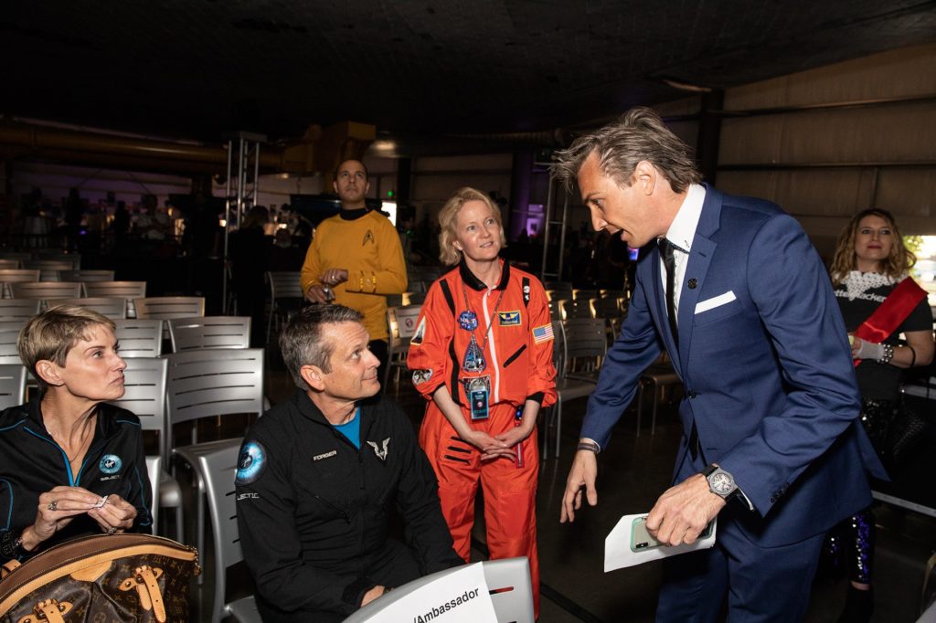 Yuri's Night with Gray Bright speaking to Virgin Galactic