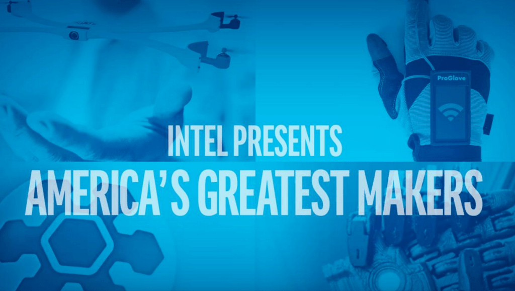 America's Greatest Makers Promo Shot with 4 examples of tech products